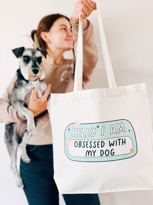 Obsessed With My Dog Canvas Tote bag
