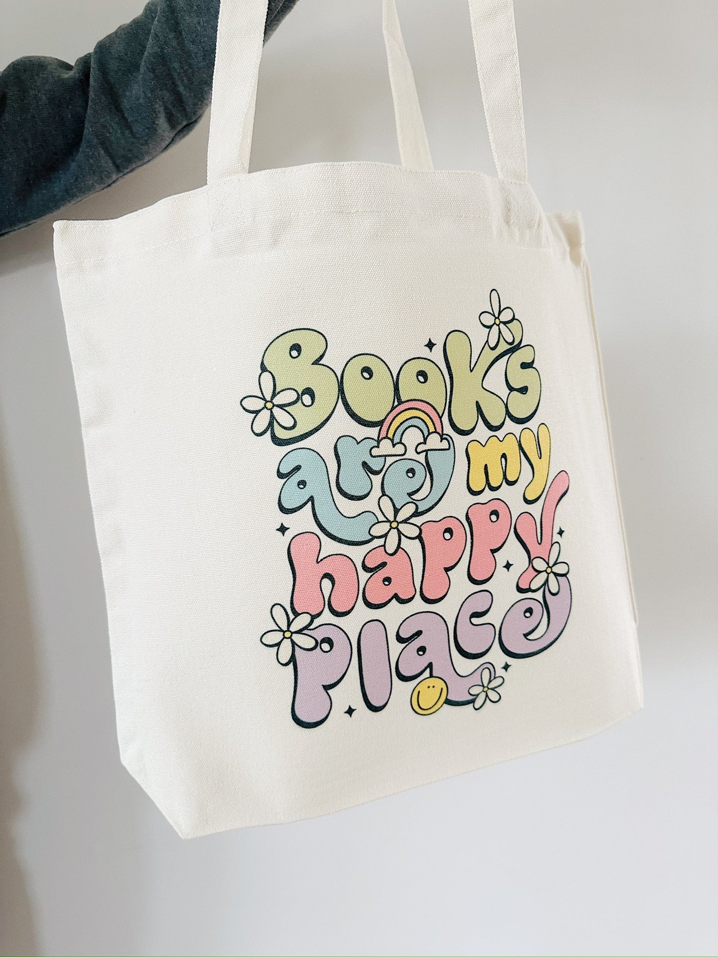 Books are my happy place Canvas Tote bag