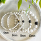 Howlite gemstone Beaded Bracelets (4mm, 6mm, 8mm, 10mm)