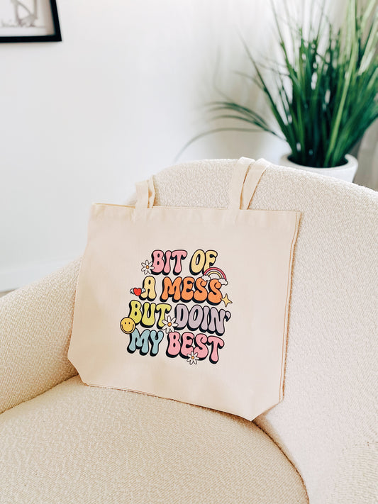 Bit Of A Mess Canvas Tote bag