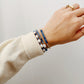 Pearl + Aventurine gemstone + Gold beaded bracelet Set