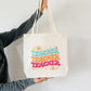 Teacher reusable canvas tote bag