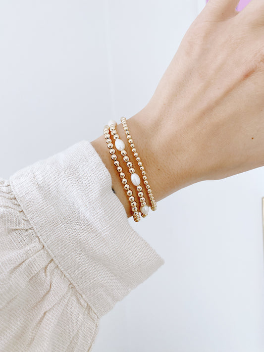 Gold Filled Fresh Water Pearl Bracelet