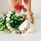8mm Berry Quartz + Tibetan Brass bead bracelet