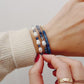 Pearl + Aventurine gemstone + Gold beaded bracelet Set
