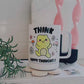 Cute Frog / Hoppy Thoughts 12 oz insulated mug with spill proof lid