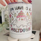 I'm having a meltdown / Snowman 12 oz insulated mug with spill proof lid