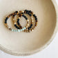 Amazonite Gemstone + Wood + Jasper Bracelet Set