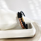 Dalmatian + Braided Leather Bracelet