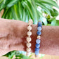 Blue Aventurine + Wood + Gold bracelet set