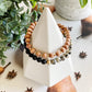 Rosewood/ Dalmatian & Onyx Beaded Bracelet Set