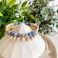 Blue Aventurine + Wood + Gold bracelet set