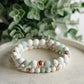✨  Best Seller ✨ White Marble Howlite + Amazonite Gemstone Bracelet