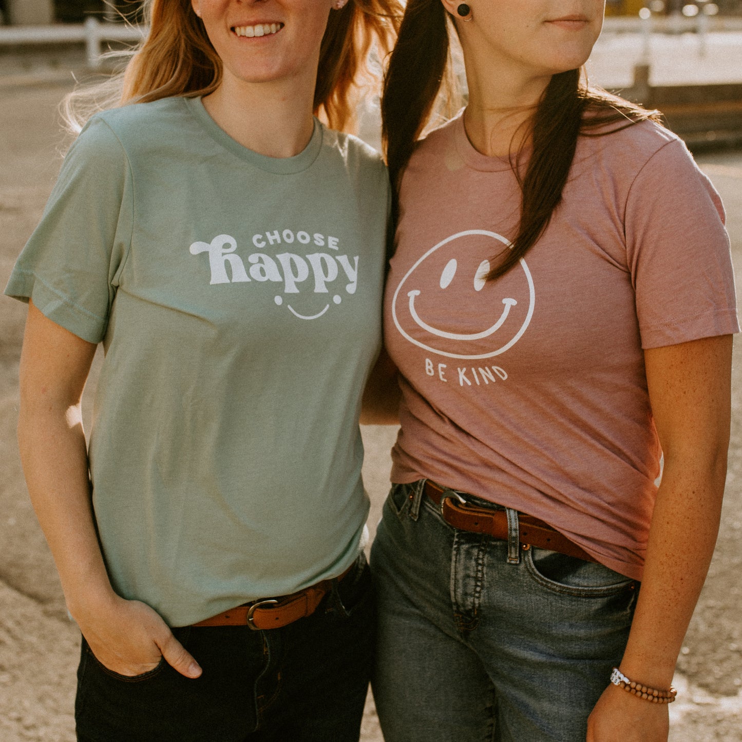 Choose Happy Tee - smiley graphic t-shirt
