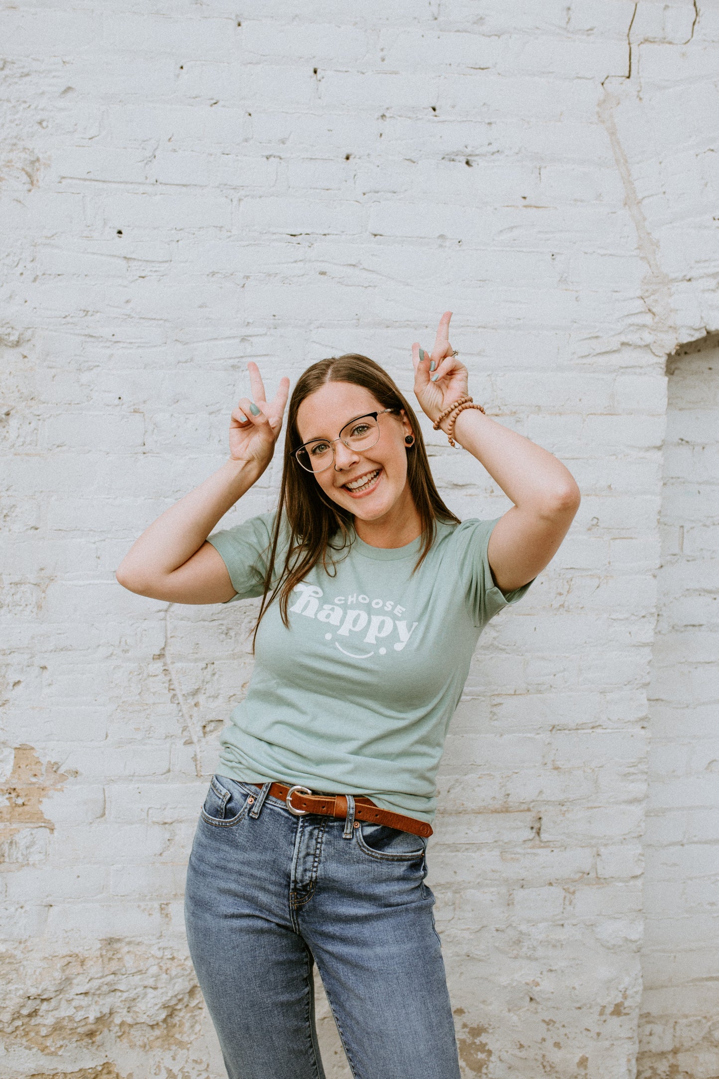 Choose Happy Tee - smiley graphic t-shirt
