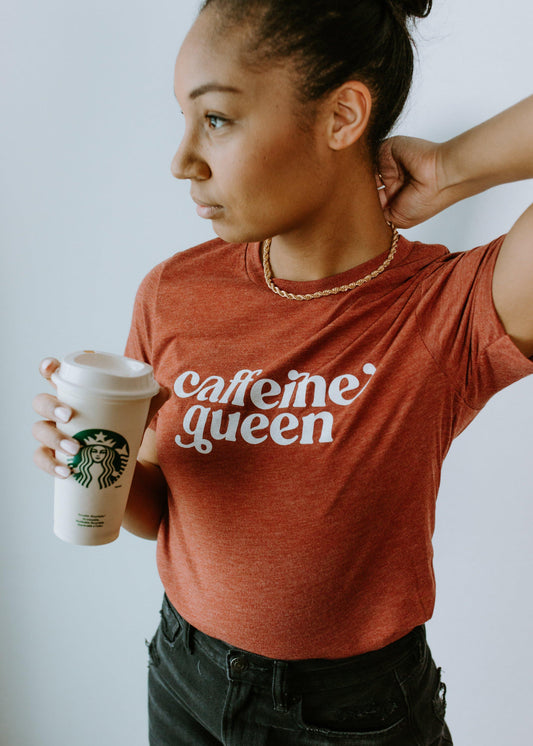 Caffeine Queen - Terracotta coffee shirt